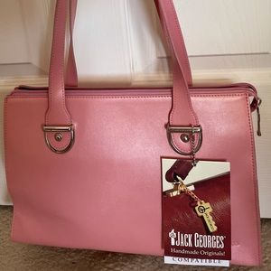 Jack Georges Luminescent Pink laptop Handbag